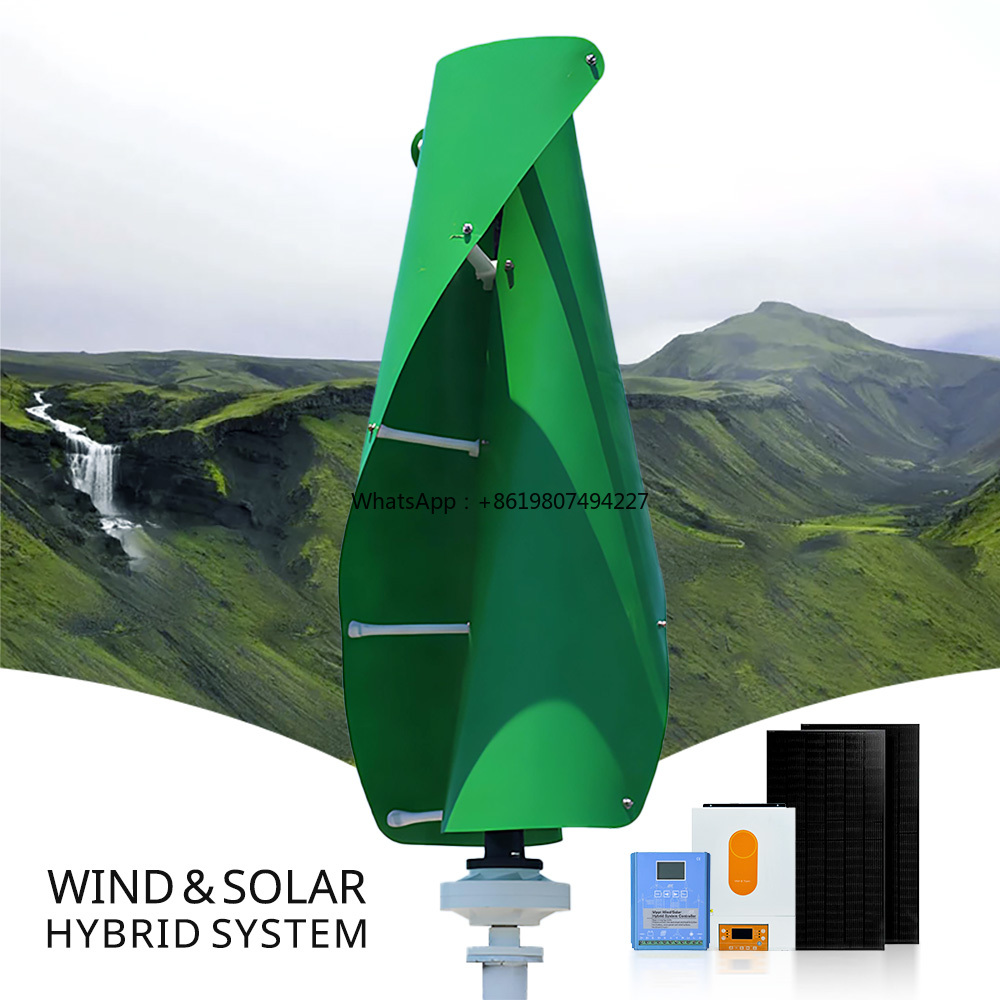 Wind Solar Hybrid Kit - 5-10kW Huishoudelijke Verticale As Helix Windturbine