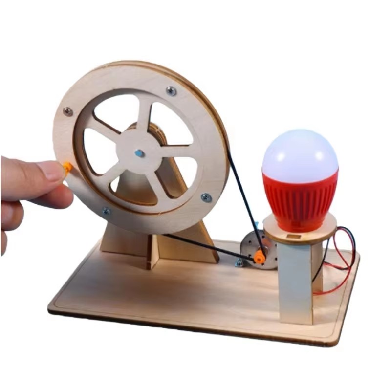 Renewable Energy Project - STEAM Handcrankgenerator DIY Science Kit Houten