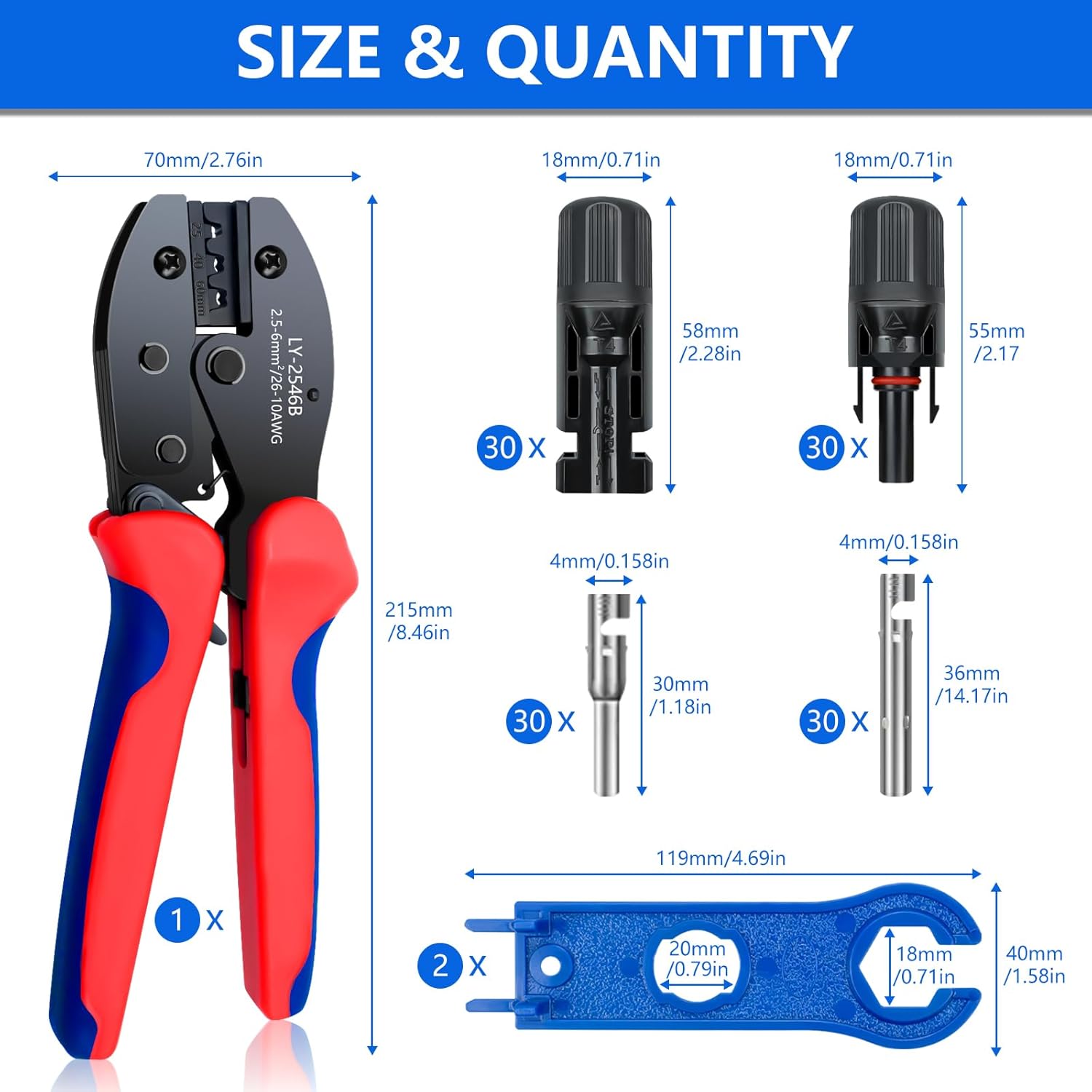Renewable Energy Kit - 60 STKS Zonnepaneel Connector Kit Solar