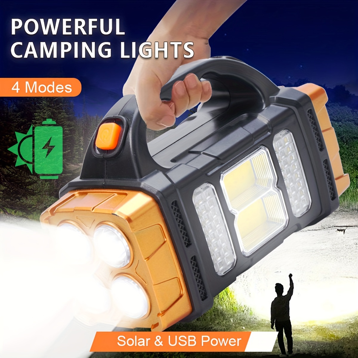 Renewable Energy Sources - Nieuwe upgrade oplaadbare krachtige zonne-energie LED-zaklamp