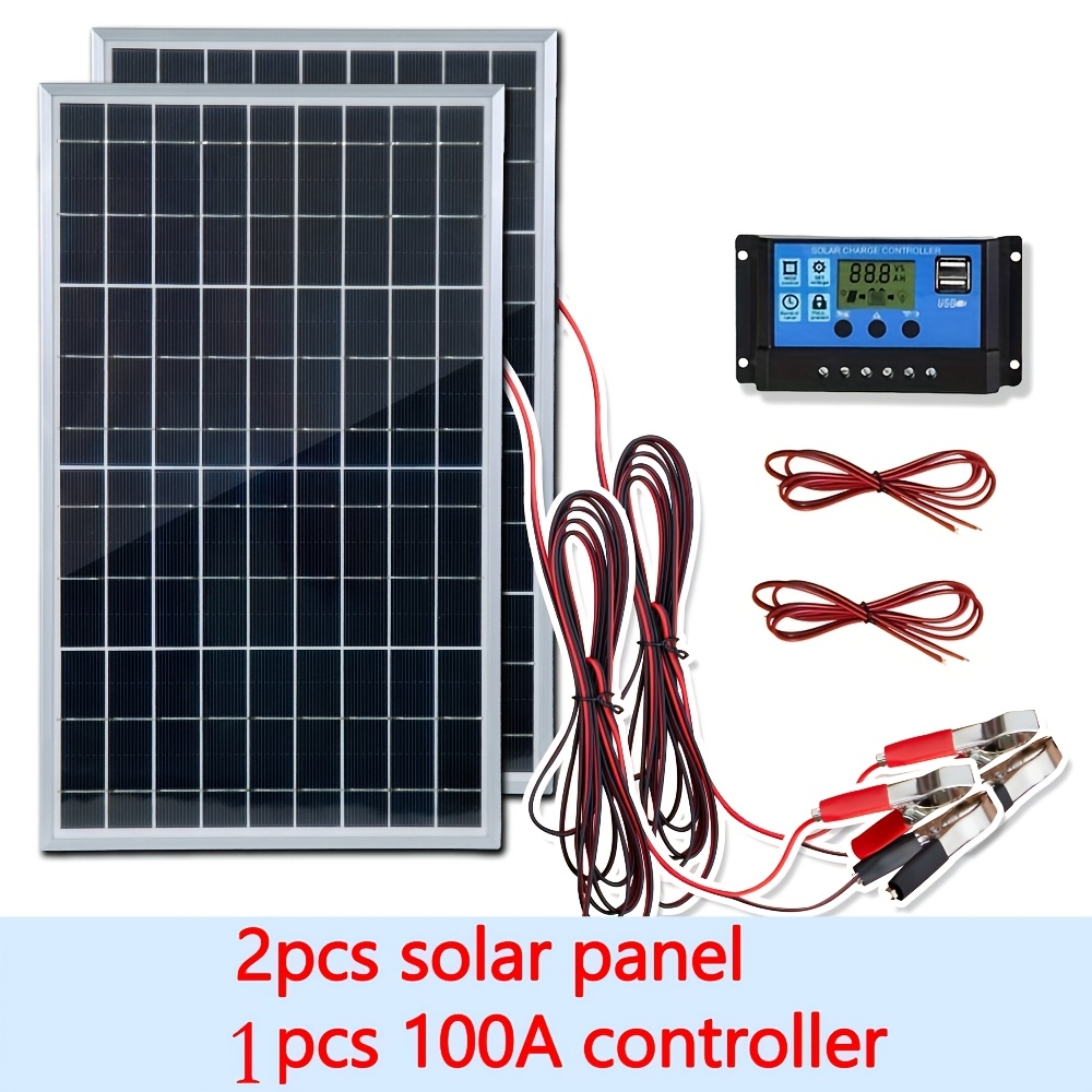 Off Grid Solar Kit - 12V zonnepaneelset 1 stuk/2 stuks met