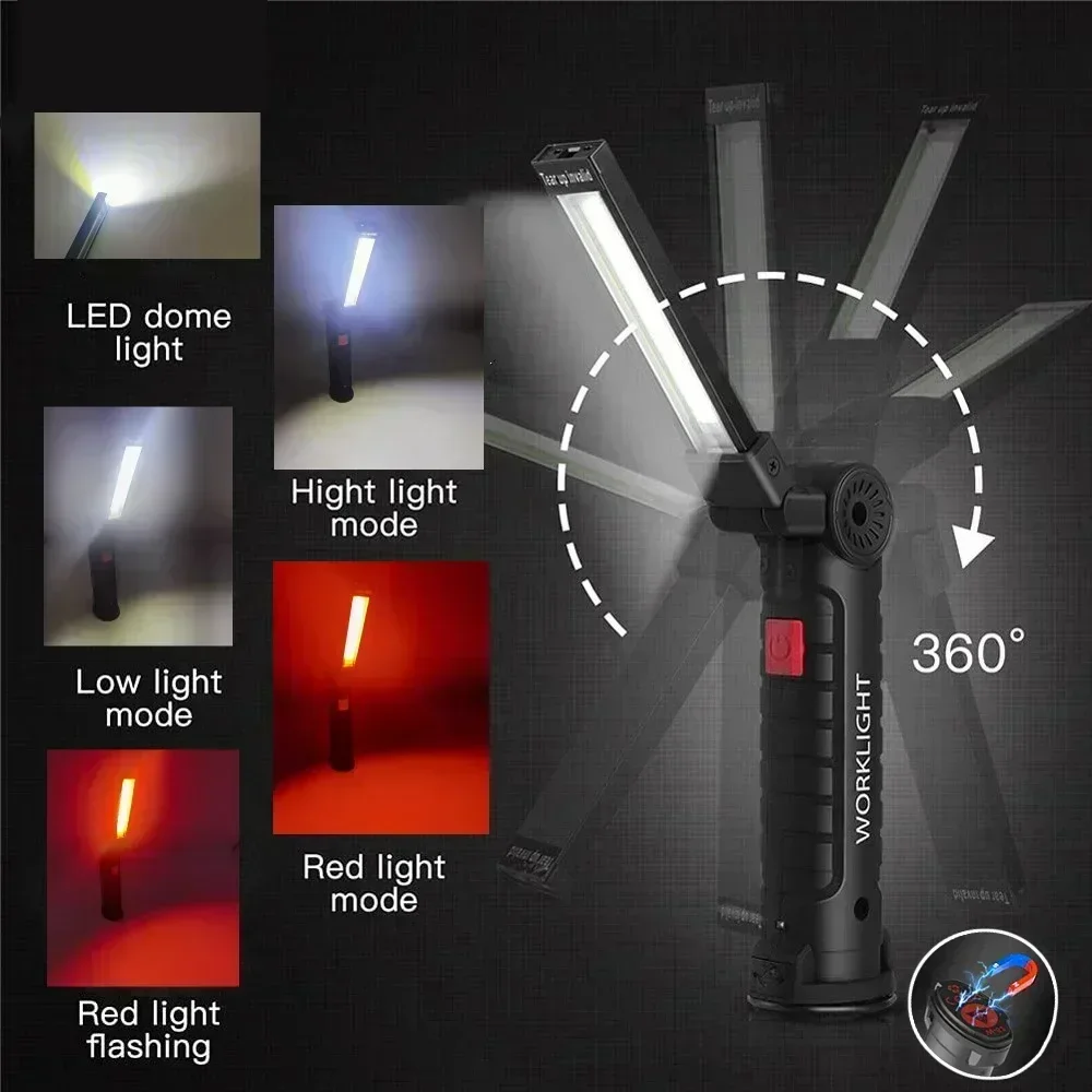 Draagbare COB LED-werklamp USB - Renewable Energy Sources recensie en prijs