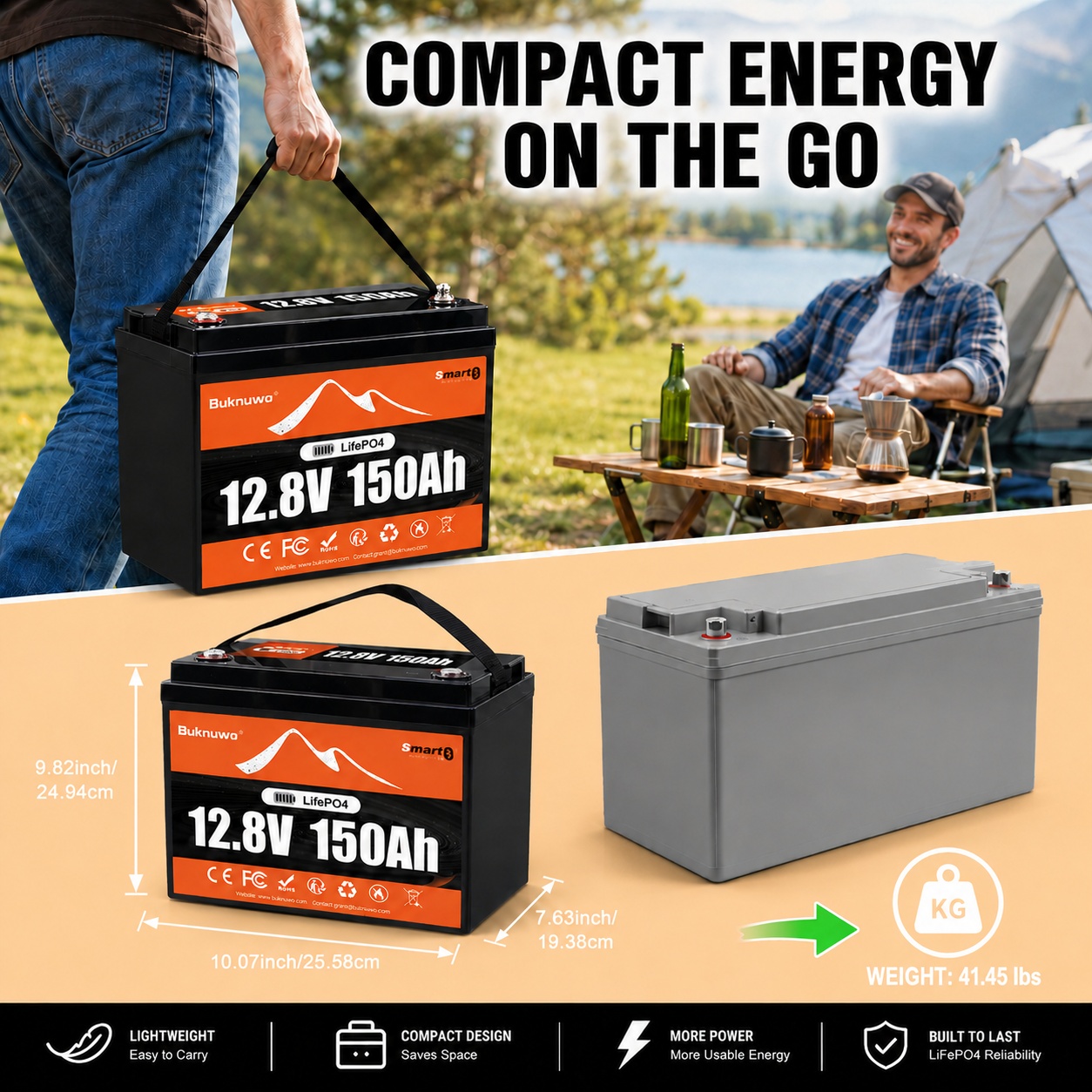 Buknuwo Smart 12V/12.8V 150Ah  - Renewable Energy Sources recensie en prijs